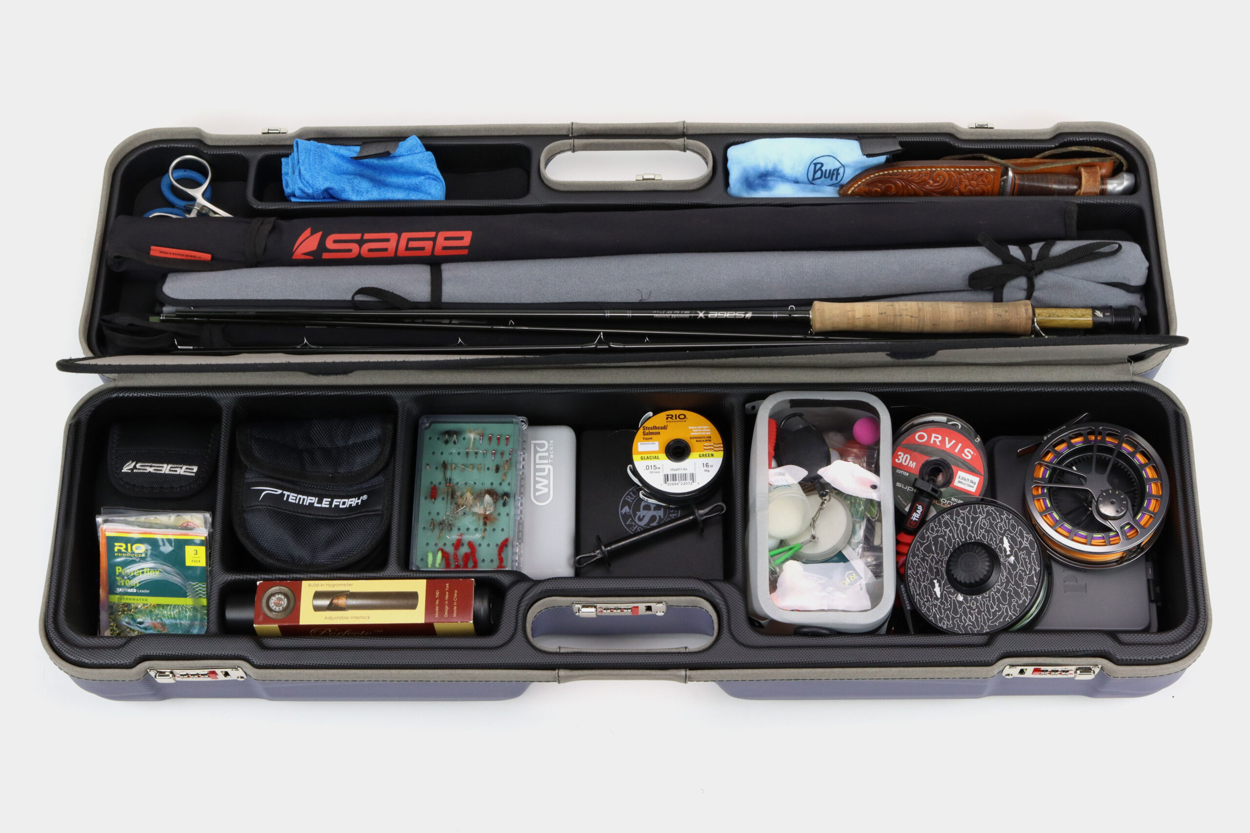 Norfork Cobalt Expedition Fly Fishing Rod & Reel Travel Case - Sea Run Cases